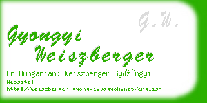 gyongyi weiszberger business card